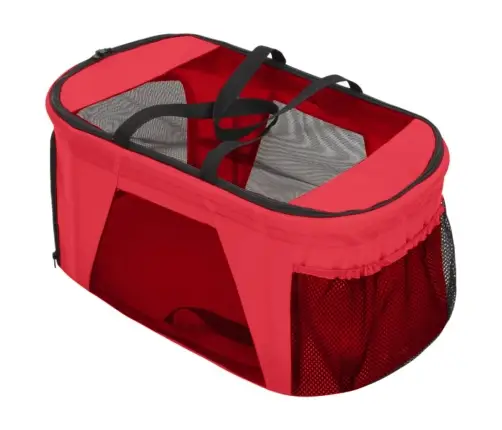 2-Korruseline Kokkupandav Koerakäru, Punane, Oxford Kangas