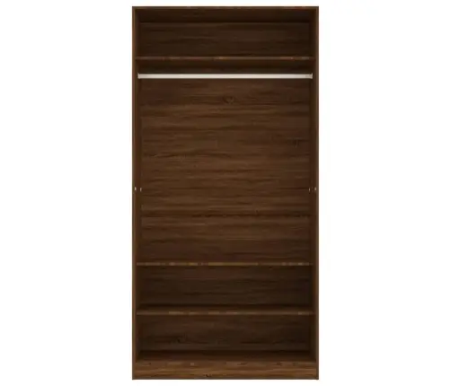 Drēbju Skapis, Ozolkoka Krāsa, 100X50X200 Cm, Inženierijas Koks Vidaxl