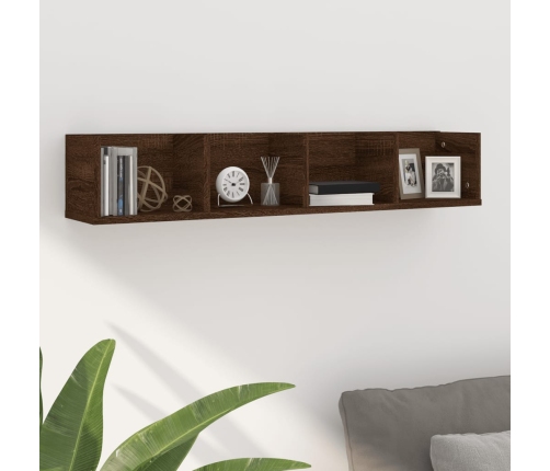 Cd Sienas Plaukts, Ozola Krāsa, 100X18X18 Cm, Inženierijas Koks Vidaxl