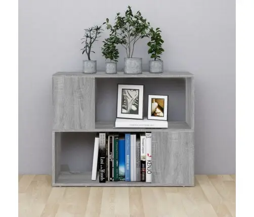 Spintelė Knygoms/Kambario Pertvara, Pilka Ąžuolo, 80X24X63Cm