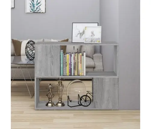 Spintelė Knygoms/Kambario Pertvara, Pilka Ąžuolo, 80X24X63Cm