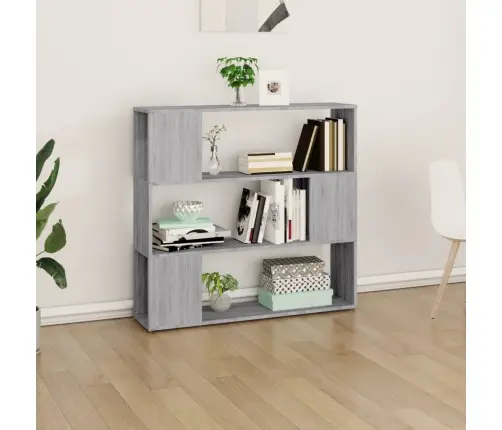 Grāmatu Plaukts, Pelēka Ozolkoka Krāsa, 100X24X94 Cm Vidaxl