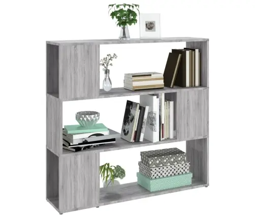 Grāmatu Plaukts, Pelēka Ozolkoka Krāsa, 100X24X94 Cm Vidaxl