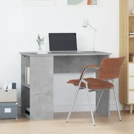 Rašomasis Stalas, Betono Pilkas, 100X55X75cm Apdirbta Mediena