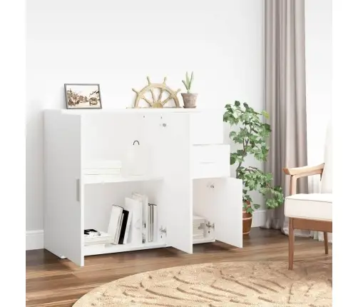 Puhvetkapp, Valge, 91 X 29,5 X 75 cm Tehispuit