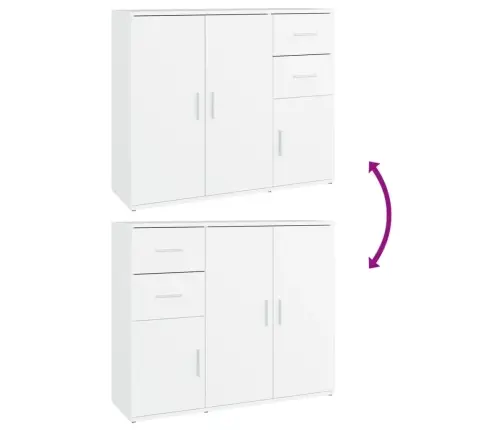 Puhvetkapp, Valge, 91 X 29,5 X 75 cm Tehispuit