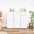 Kumode, Balta, 91X29,5X75 Cm, Inženierijas Koks Vidaxl