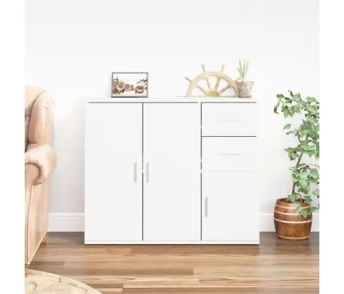 Puhvetkapp, Valge, 91 X 29,5 X 75 cm Tehispuit