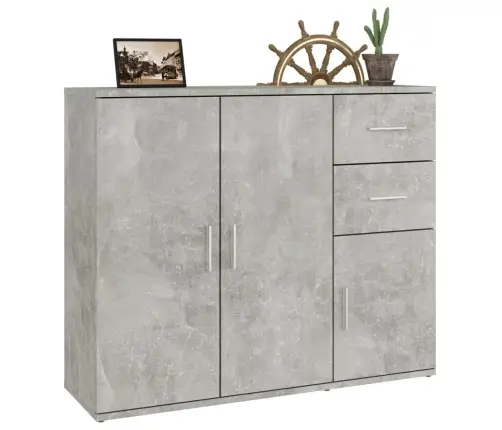 Puhvetkapp, Betoonhall, 91 X 29,5 X 75 cm Tehispuit