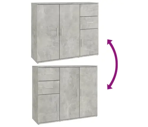 Puhvetkapp, Betoonhall, 91 X 29,5 X 75 cm Tehispuit