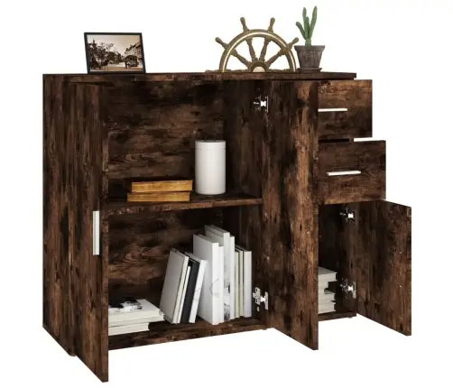 Kumode, Ozolkoka Krāsa, 91X29,5X75 Cm, Inženierijas Koks Vidaxl