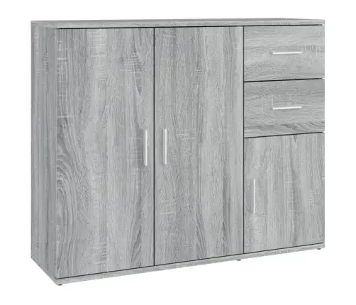 Kumode, Pelēka Ozolkoka, 91X29,5X75 Cm, Inženierijas Koks Vidaxl