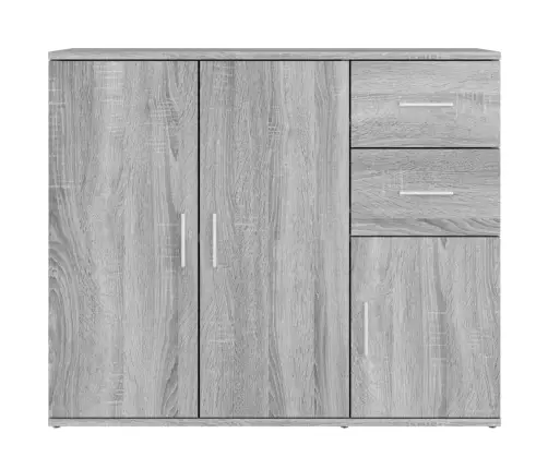 Kumode, Pelēka Ozolkoka, 91X29,5X75 Cm, Inženierijas Koks Vidaxl