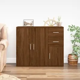 Kumode, Ozolkoka Krāsa, 91X29,5X75 Cm, Inženierijas Koks Vidaxl