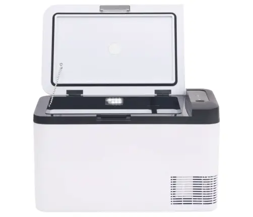 Aukstumkaste Ar Rokturi, Adapteri, Balta Ar Melnu, 25 L, Pp, Pe Vidaxl