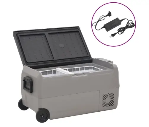 Aukstumkaste, Riteņi, Adapteris, 36 L, Pp, Pe, Melna, Pelēka Vidaxl