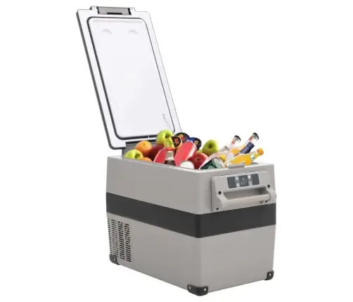 Aukstumkaste Ar Rokturi, Adapteri, 55 L, Pp,Pe, Melna Ar Pelēku Vidaxl