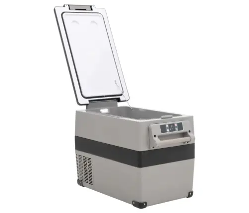 Aukstumkaste Ar Rokturi, Adapteri, 55 L, Pp,Pe, Melna Ar Pelēku Vidaxl