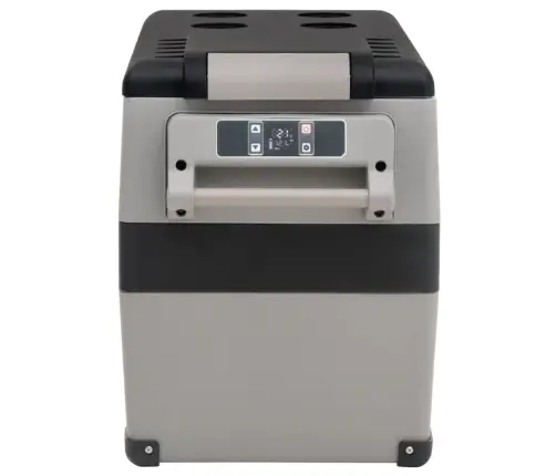 Aukstumkaste Ar Rokturi, Adapteri, 55 L, Pp,Pe, Melna Ar Pelēku Vidaxl