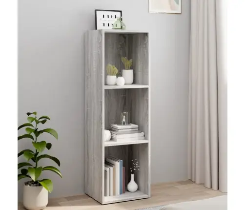 Grāmatu Plaukts/Tv Plaukts, Pelēka Ozolkoka Krāsa, 36X30X114 Cm Vidaxl