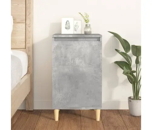 Naktsskapītis, Betona Pelēks, 40X35X70 Cm, Inženierijas Koks Vidaxl