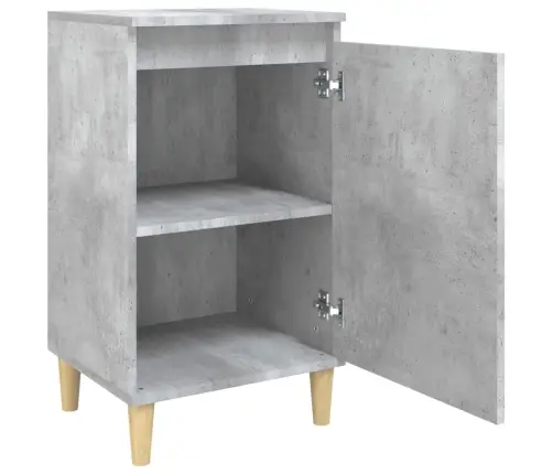 Naktinės Spintelės, 2Vnt., Betono Pilkos, 40X35X70cm Mediena