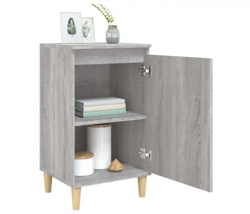 Naktinės Spintelės, 2Vnt., Pilkos Ąžuolo, 40X35X70cm Mediena