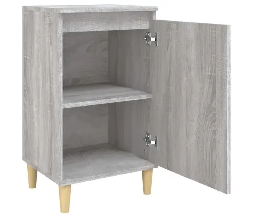 Naktinės Spintelės, 2Vnt., Pilkos Ąžuolo, 40X35X70cm Mediena