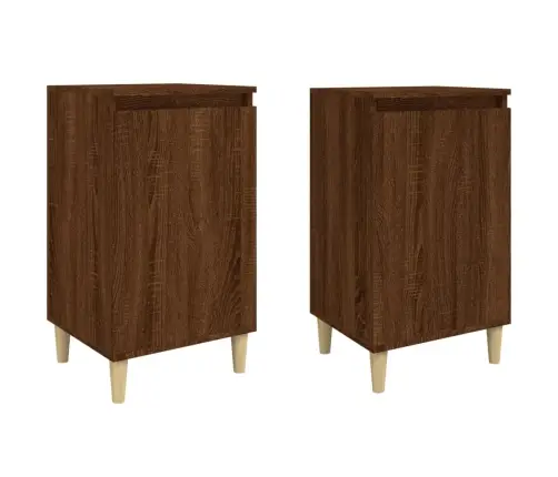 Naktsskapīši, 2 Gab., Ozolkoka, 40X35X70 Cm, Inženierijas Koks Vidaxl