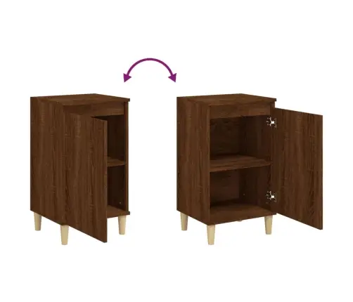 Naktsskapīši, 2 Gab., Ozolkoka, 40X35X70 Cm, Inženierijas Koks Vidaxl