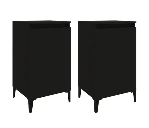 Öökapid 2 Tk, Must, 40X35X70 cm Tehispuit