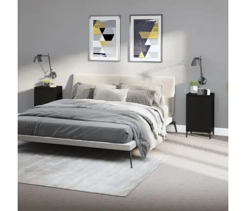 Öökapid 2 Tk, Must, 40X35X70 cm Tehispuit