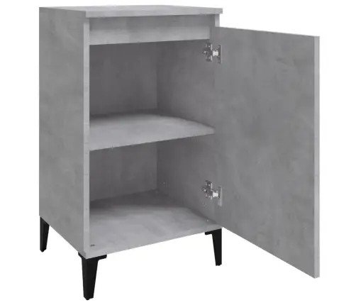 Naktinė Spintelė, Betono Pilka, 40X35X70cm Apdirbta Mediena