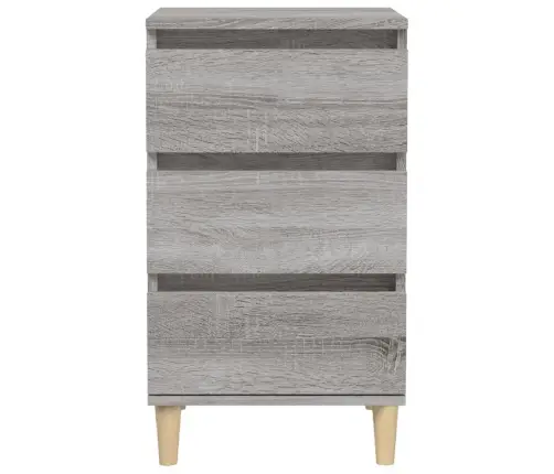 Naktinė Spintelė, Pilka Ąžuolo, 40X35X70cm Apdirbta Mediena