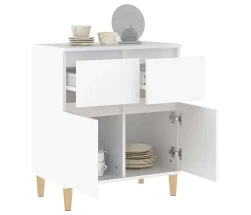 Šoninė Spintelė, Baltos Spalvos, 60X35X70cm Apdirbta Mediena