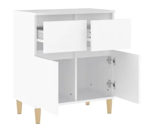 Šoninė Spintelė, Baltos Spalvos, 60X35X70cm Apdirbta Mediena