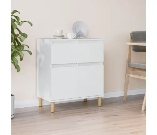 Šoninė Spintelė, Baltos Spalvos, 60X35X70cm Apdirbta Mediena