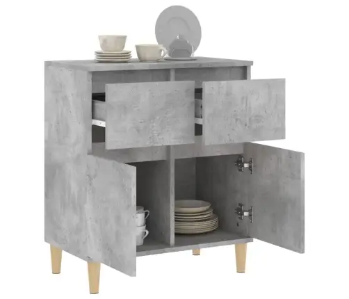 Plaukts, Betona Pelēks, 60X35X70 Cm, Inženierijas Koks Vidaxl