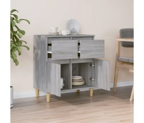 Šoninė Spintelė, Pilka Ąžuolo, 60X35X70cm Apdirbta Mediena