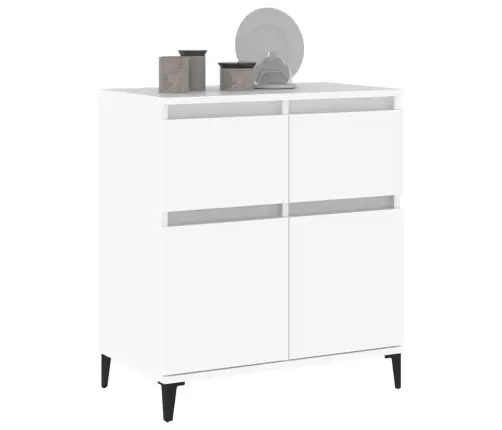 Šoninė Spintelė, Baltos Spalvos, 60X35X70cm Apdirbta Mediena