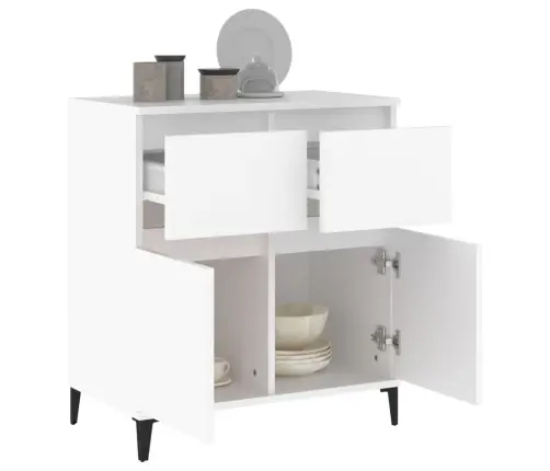 Šoninė Spintelė, Baltos Spalvos, 60X35X70cm Apdirbta Mediena