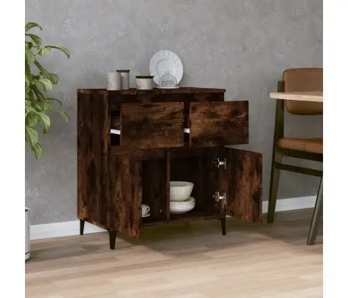 Šoninė Spintelė, Dūminio Ąžuolo, 60X35X70cm Apdirbta Mediena