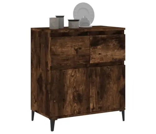 Šoninė Spintelė, Dūminio Ąžuolo, 60X35X70cm Apdirbta Mediena