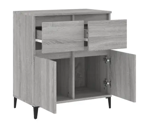 Kumode, Pelēka Ozolkoka, 60X35X70 Cm, Inženierijas Koks Vidaxl