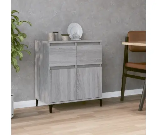 Kumode, Pelēka Ozolkoka, 60X35X70 Cm, Inženierijas Koks Vidaxl