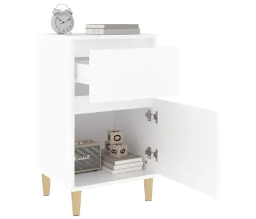 Naktsskapīši, 2 Gab., Balti, 40X35X70 Cm Vidaxl