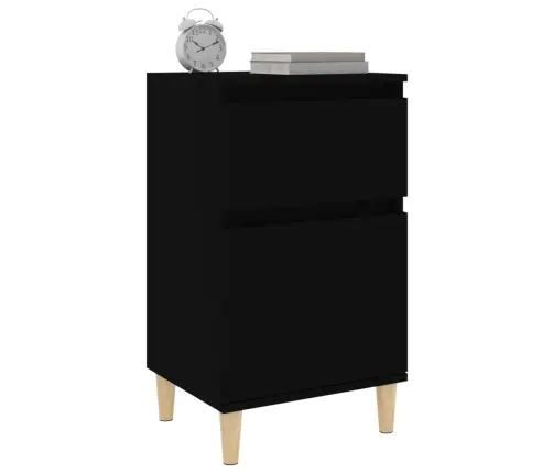 Naktsskapītis, Melns, 40X35X70 Cm Vidaxl