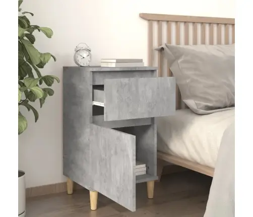 Naktinė Spintelė, Betono Pilkos Spalvos, 40X35X70Cm
