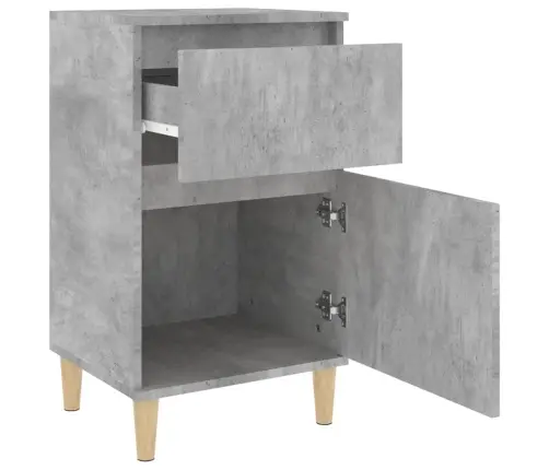 Naktsskapīši, 2 Gab., Betona Pelēki, 40X35X70 Cm Vidaxl