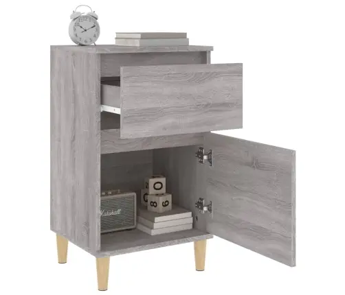 Naktinė Spintelė, Pilkos Sonoma Ąžuolo Spalvos, 40X35X70Cm Naktinė Spintelė, Pilkos Sonoma Ąžuolo Spalvos, 40X35X70Cm